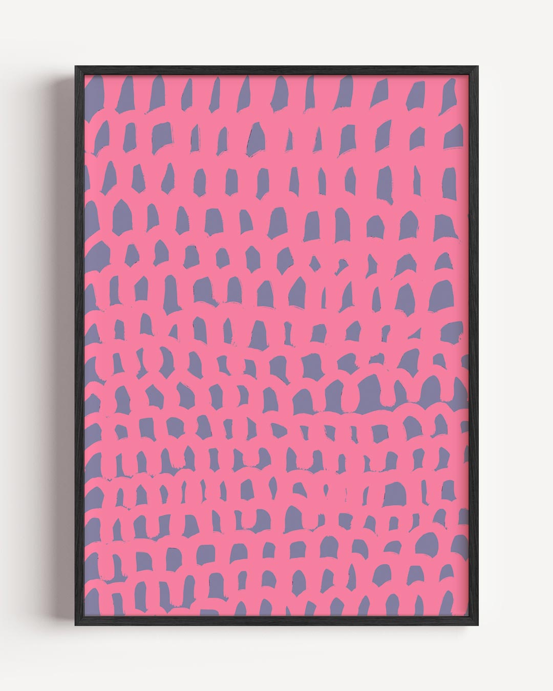 Vrolijke Roze Abstracte Kunstposter-WallArtistic