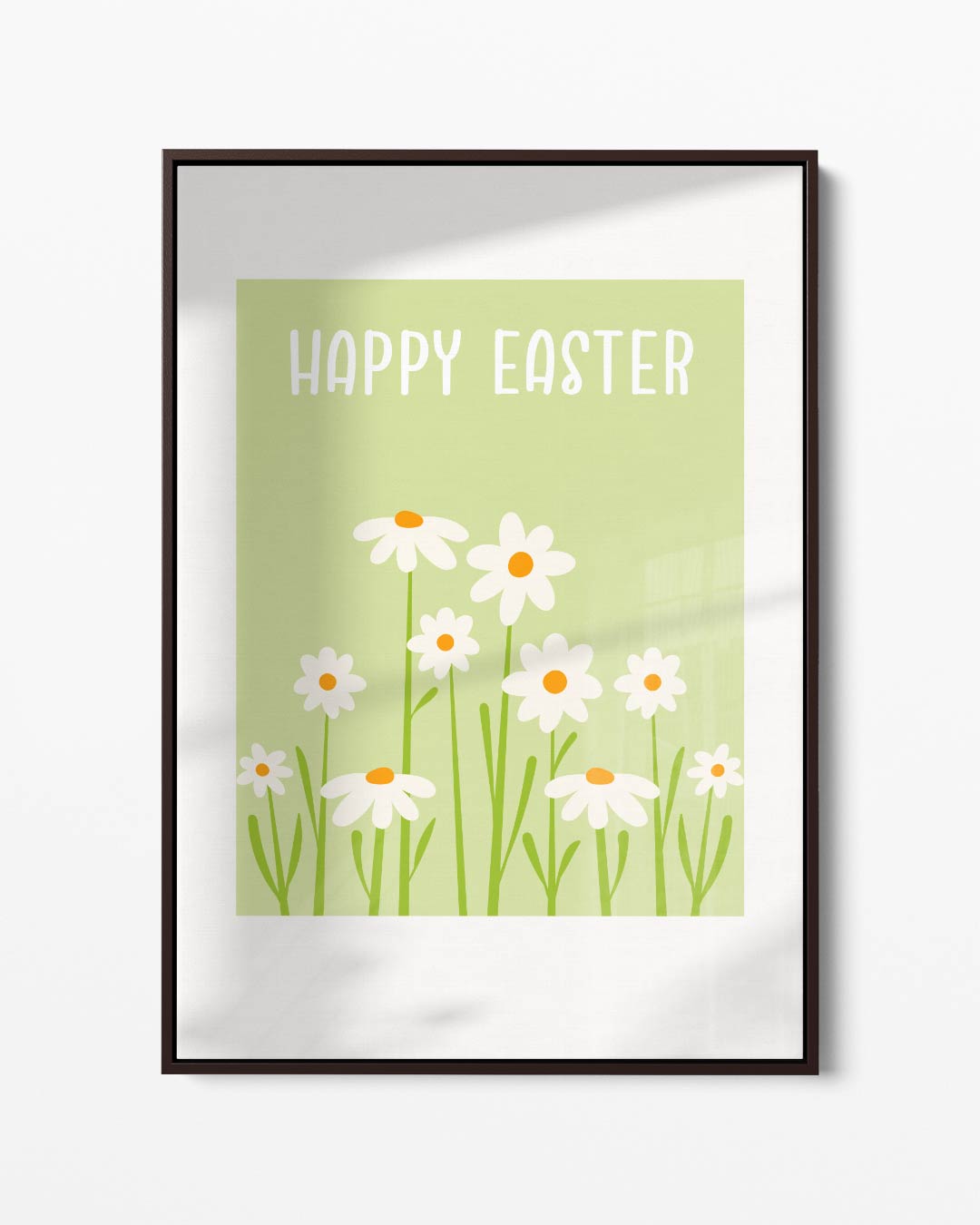 Lentebloemen met Paasgroet Kunstwerk-canvas-dibond-plexiglas-wanddecoratie-WallArtistic