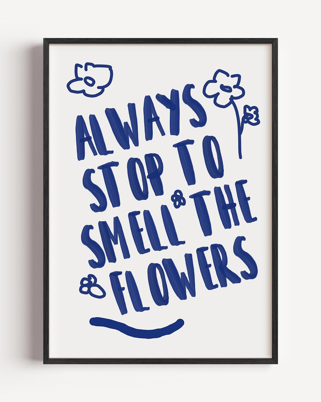 Inspirerende Bloemen Quote Poster-WallArtistic