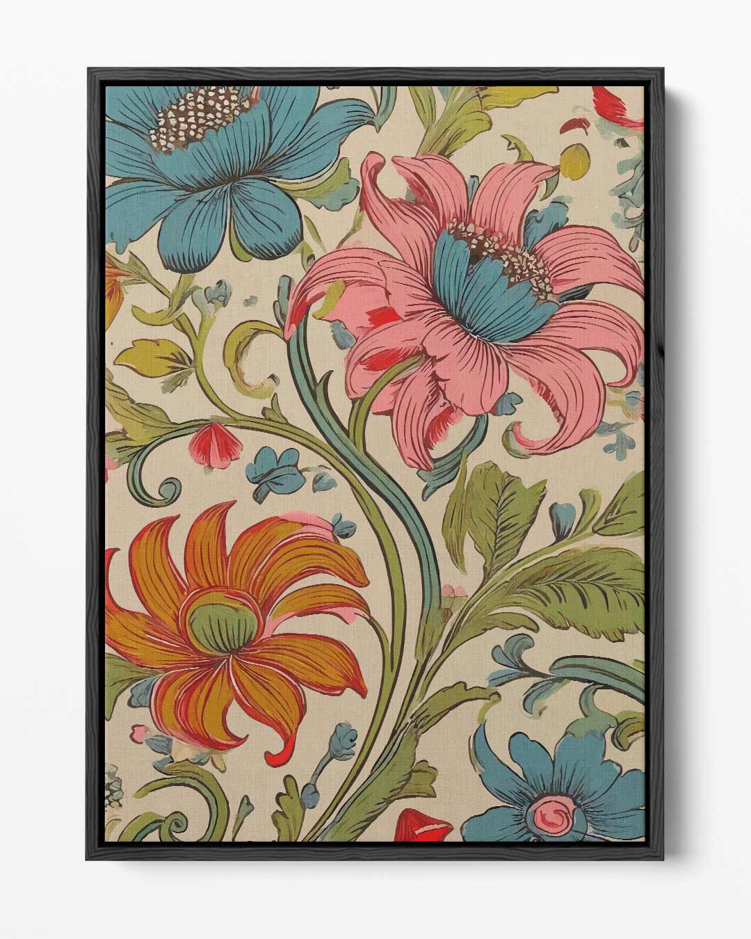 Bloemenpracht in Kleurrijke Bloeisels Kunstwerk-canvas-dibond-plexiglas-wanddecoratie-WallArtistic