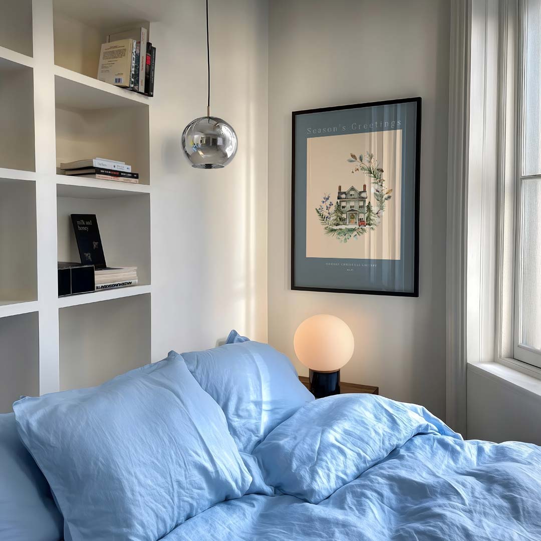 Charmante Kersthuis Poster-WallArtistic