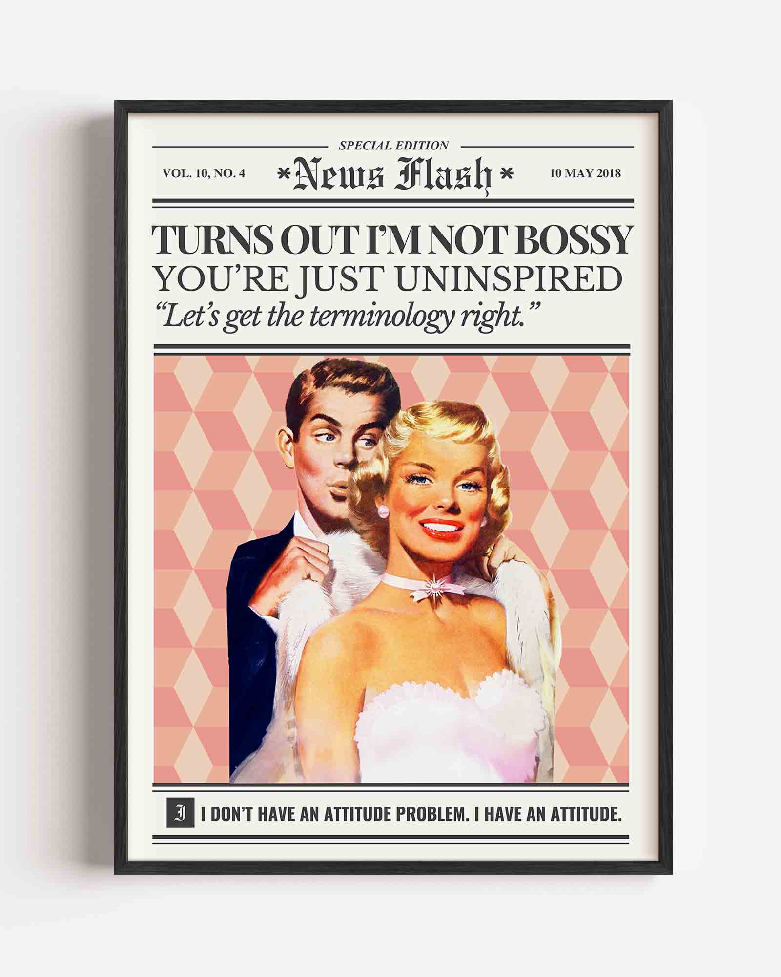 Retro koppel met tekst Poster