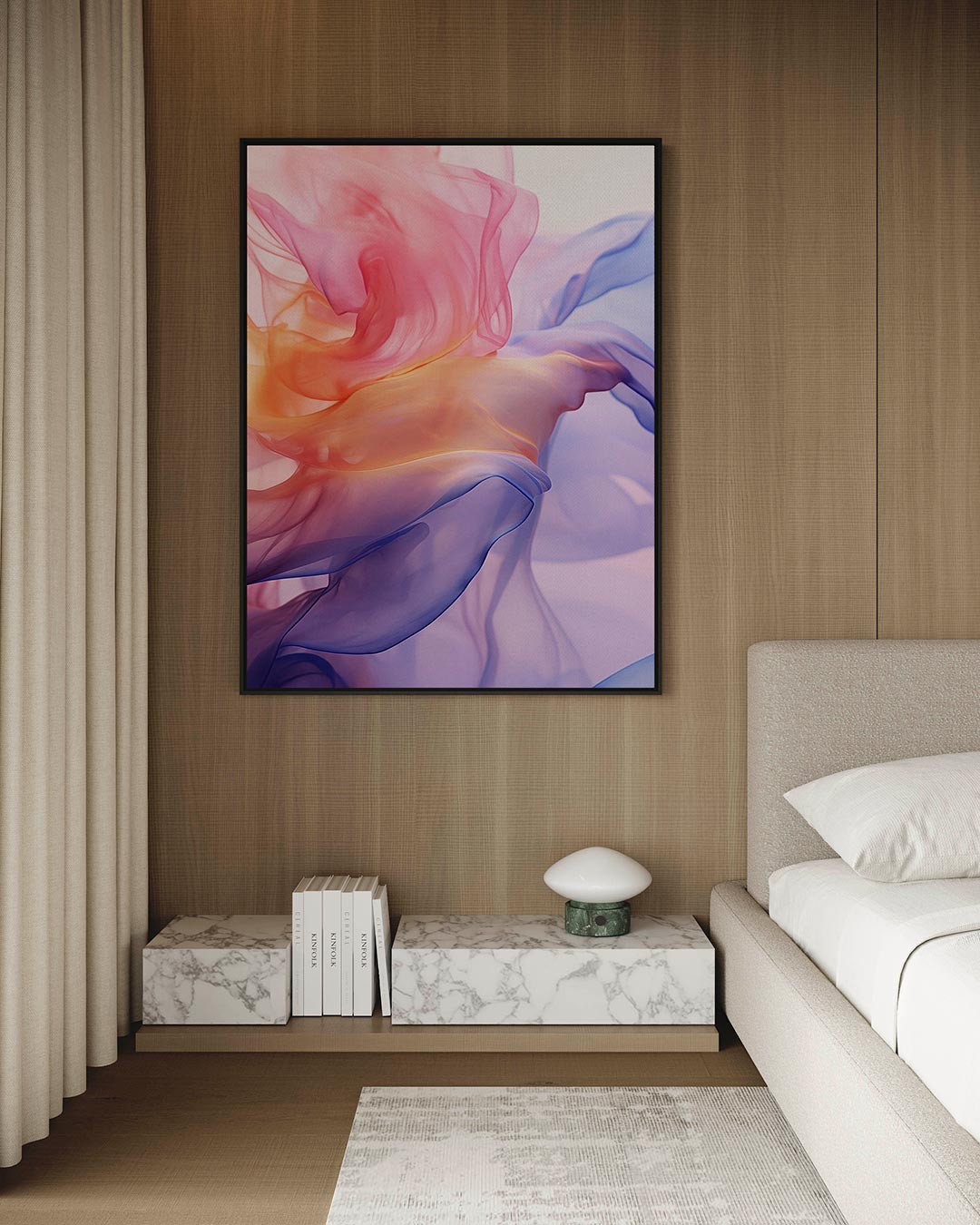 Vloeiende kleurencompositie Kunstwerk