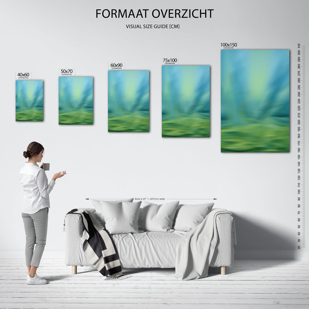 Vloeiende kleuren Kunstwerk
