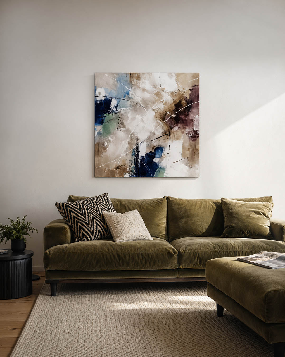 Dynamische kleurencompositie Kunstwerk
