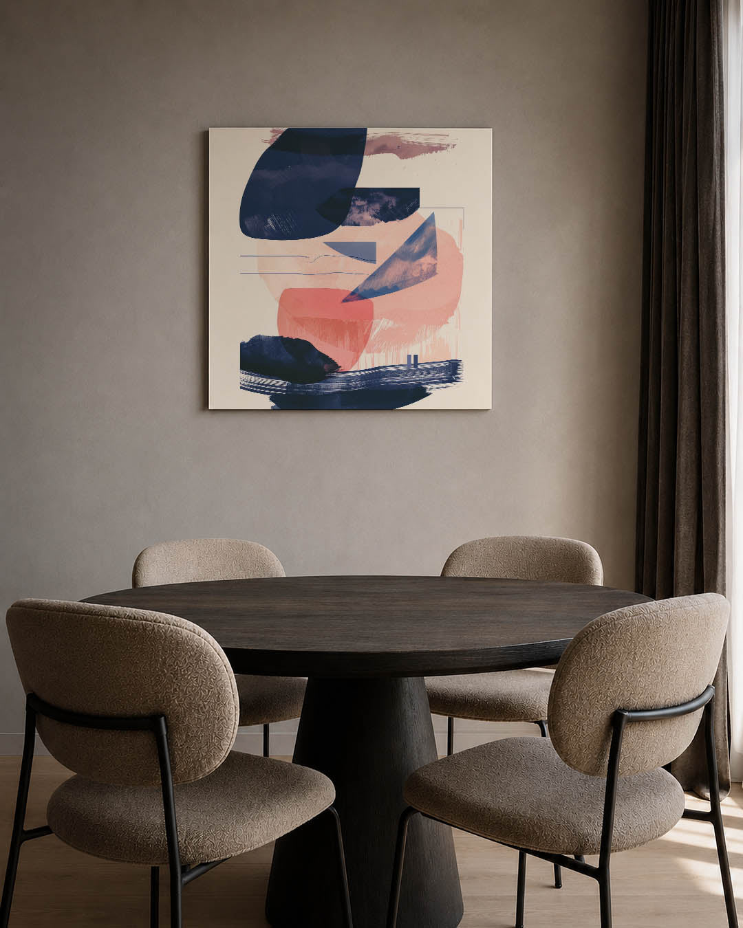 Dynamische vormen compositie Kunstwerk