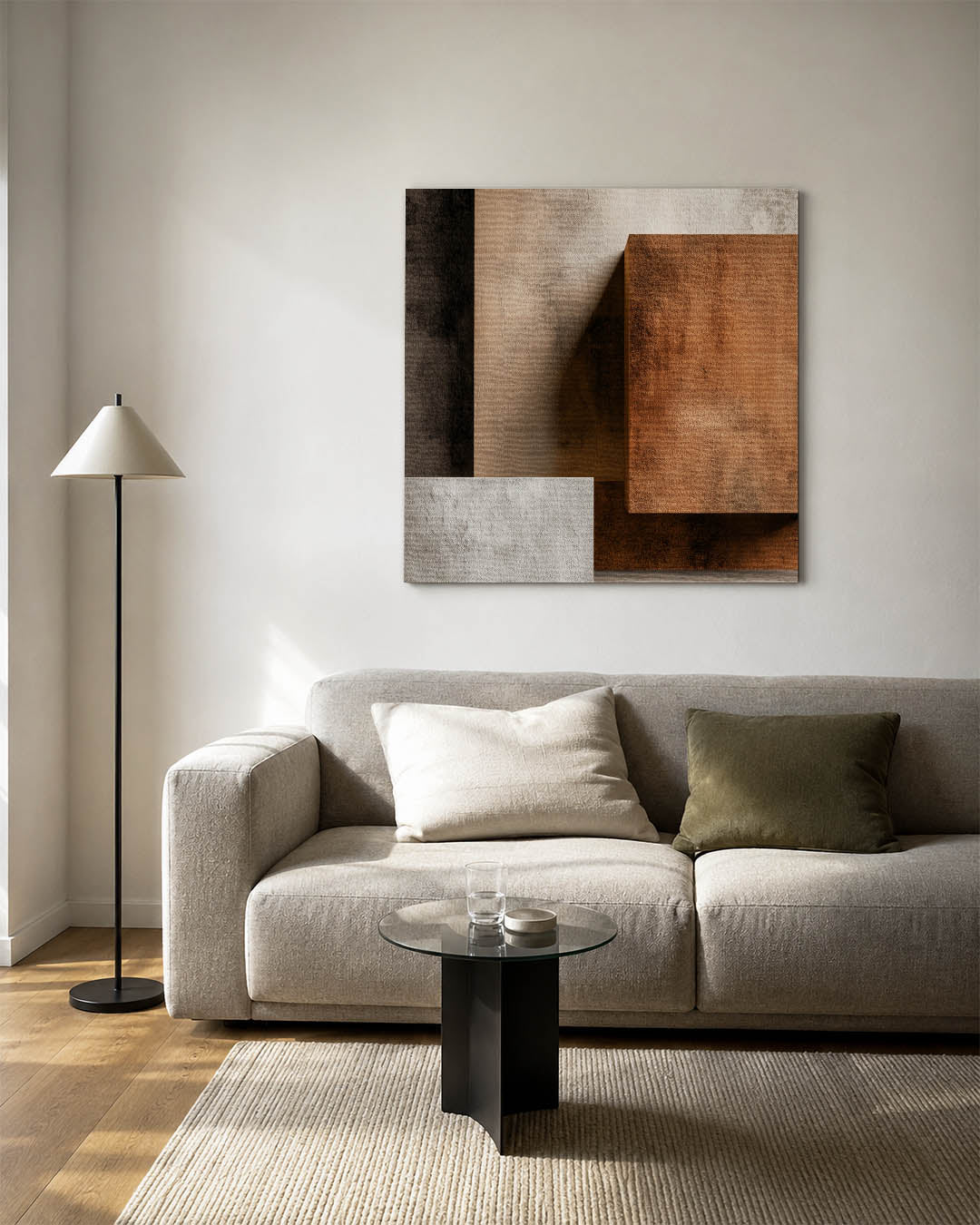 Geometrische textuur compositie Kunstwerk