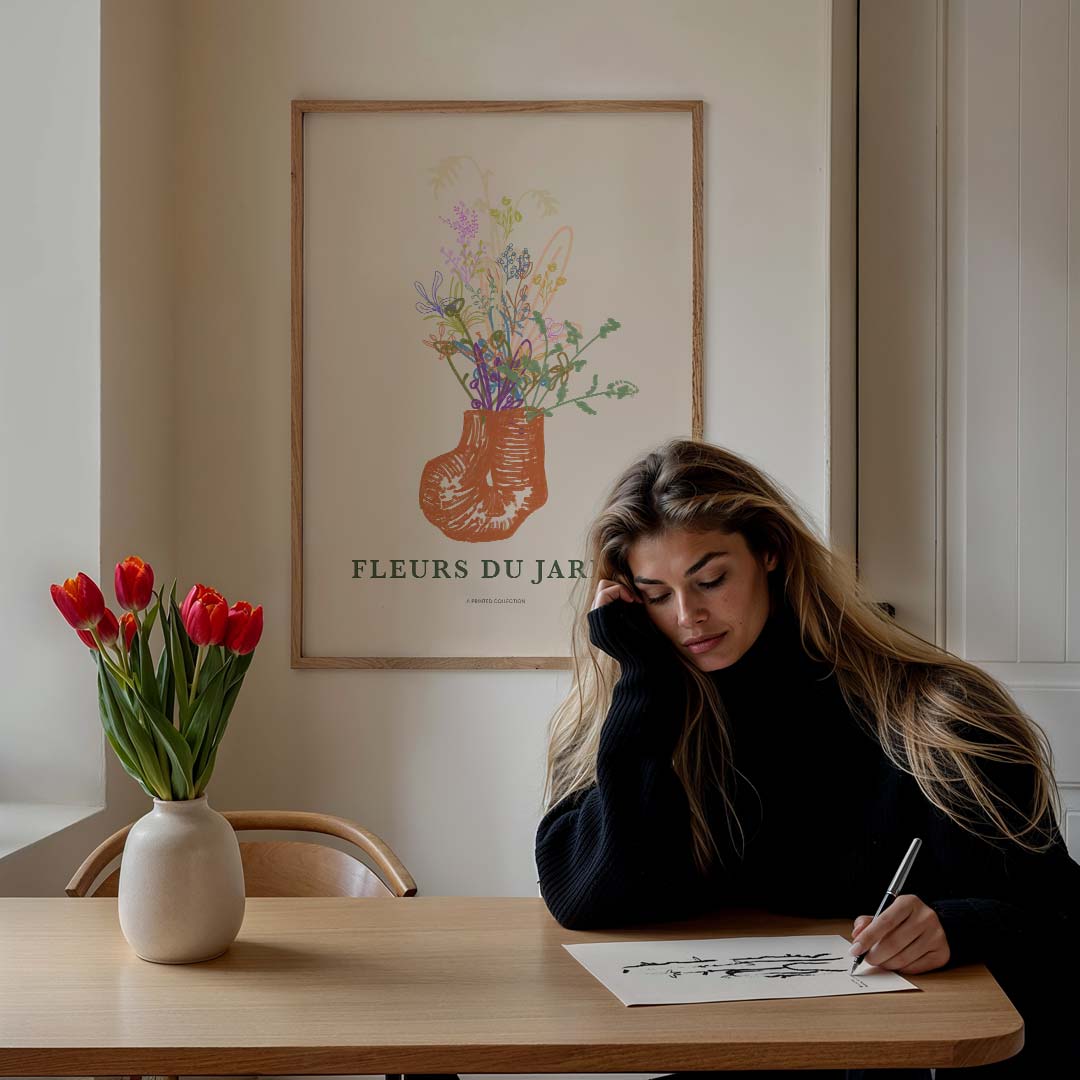 Bloemrijke Tuindromen Poster-WallArtistic