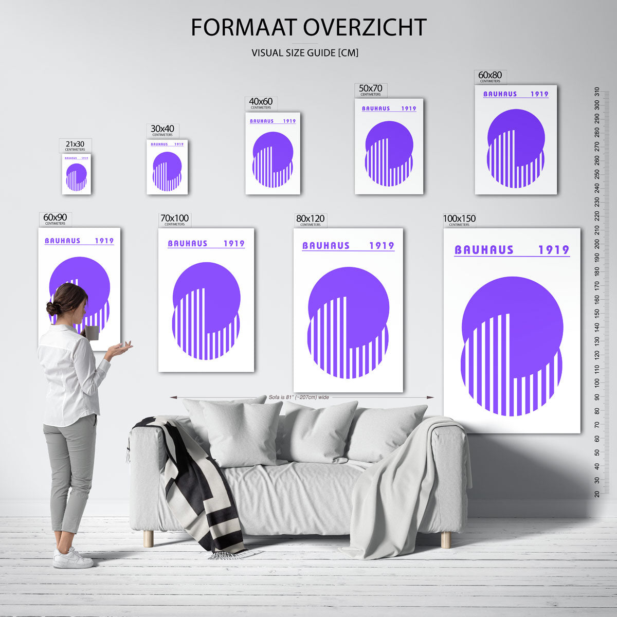 Cirkel en lijnen Poster