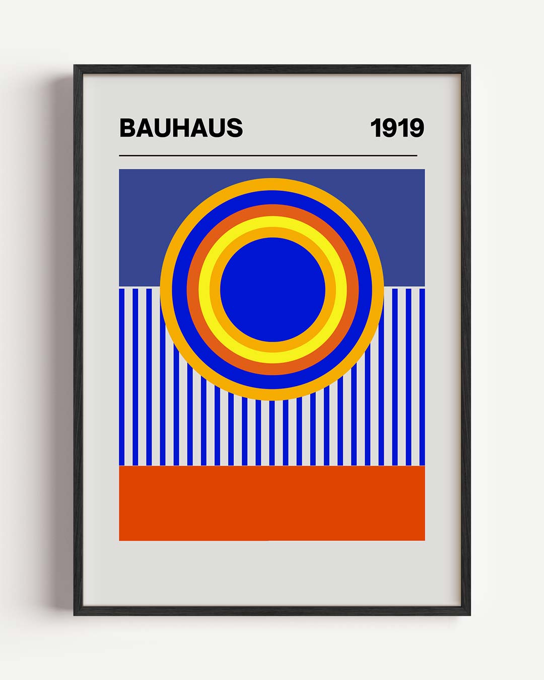 Retro Bauhaus Cirkelkunst Poster