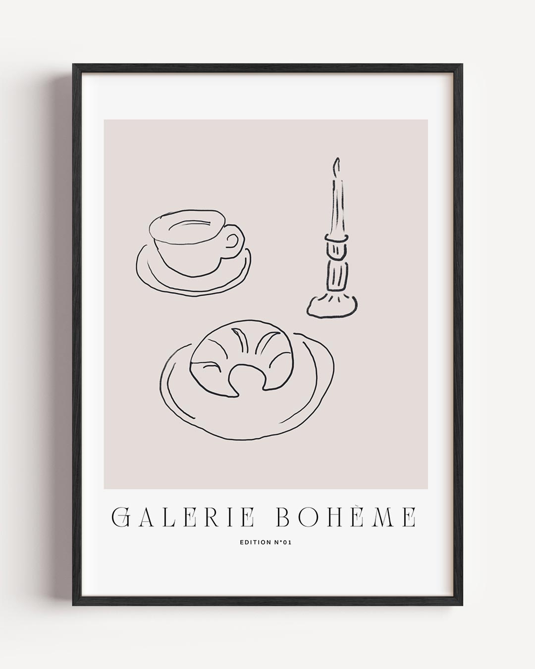 Galerie Boheme Ontbijt Illustratie Poster-WallArtistic