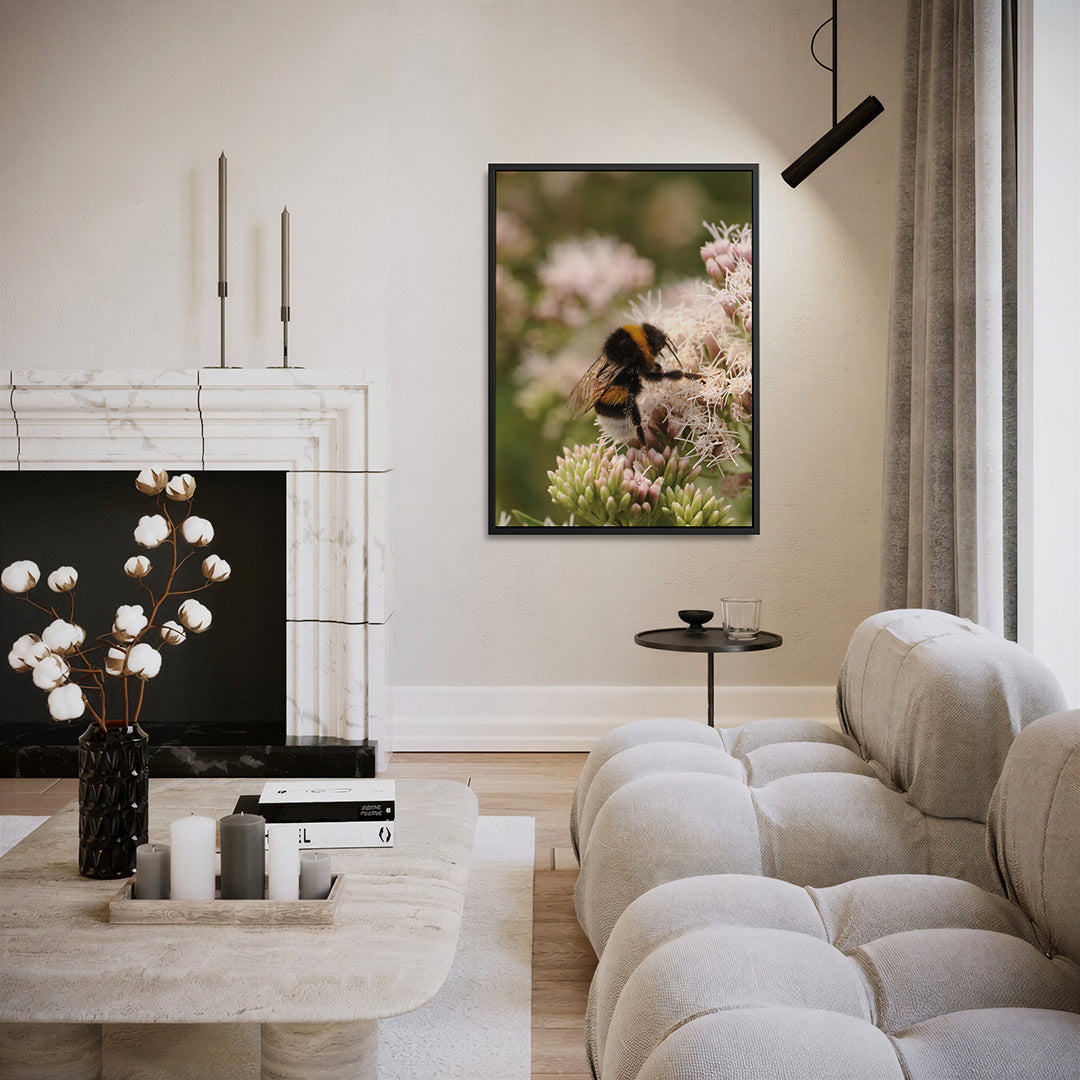 Bij op bloem Kunstwerk