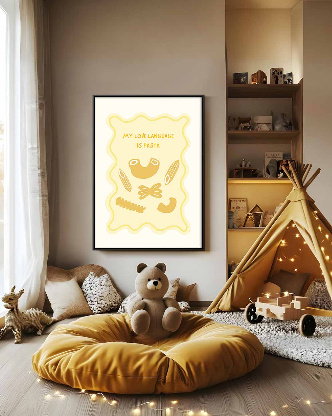 Pasta Liefde Poster Kunstwerk-canvas-dibond-plexiglas-wanddecoratie-WallArtistic