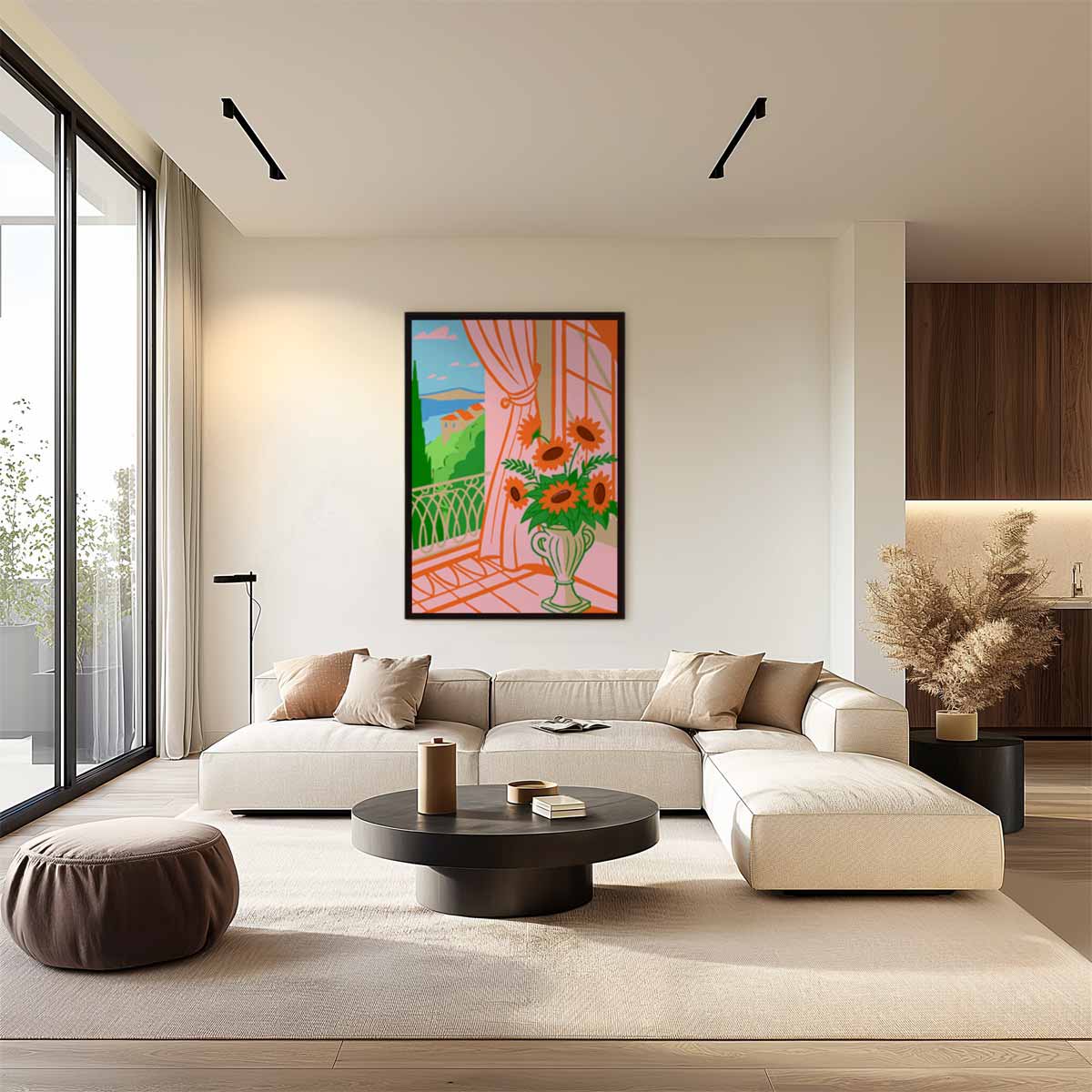 Zomerse Bloemenpracht Kunstwerk-canvas-dibond-plexiglas-wanddecoratie-WallArtistic