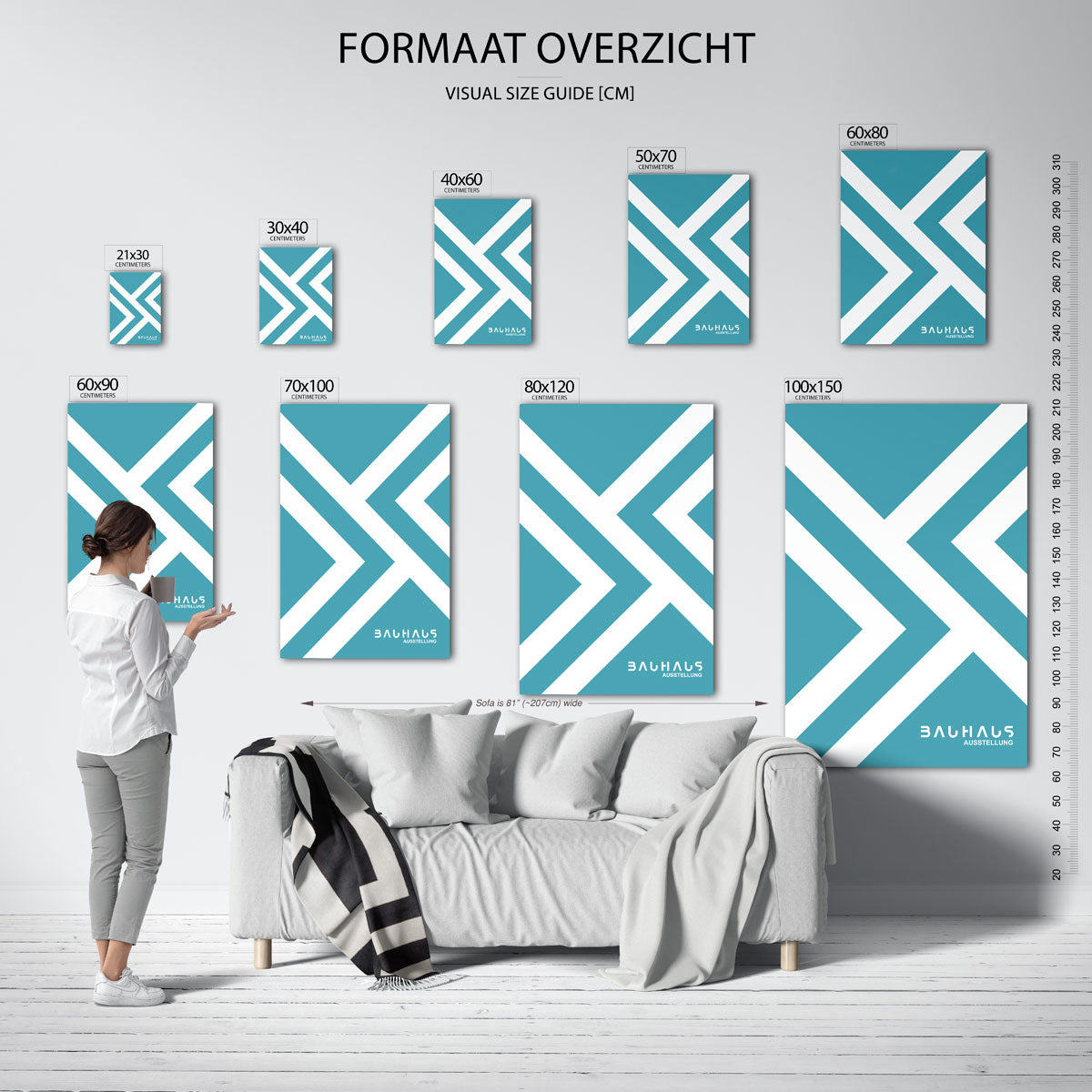 Lijnen en vlakkenspel Poster
