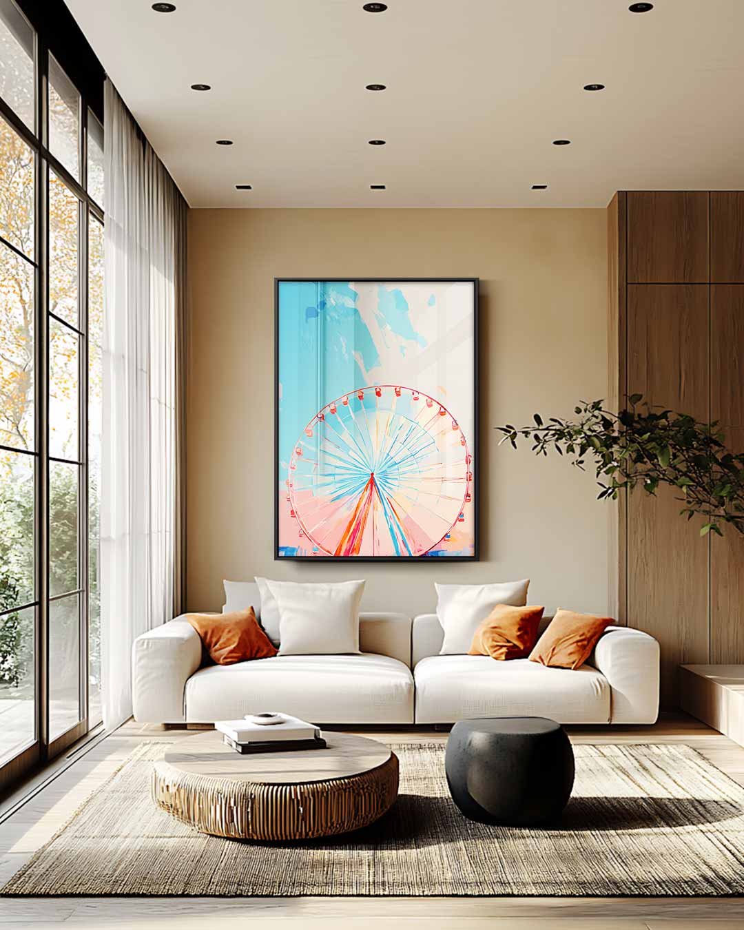 Draaimolen Droom Kunstwerk-canvas-dibond-plexiglas-wanddecoratie-WallArtistic