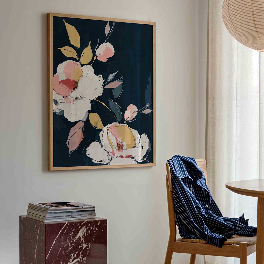 Bloemen en bladeren Poster