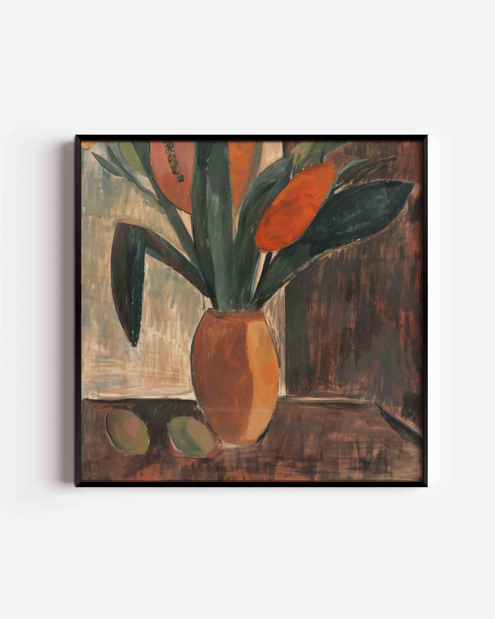 Vaas met bloemen Poster