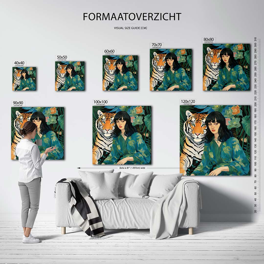 Dier en mens harmonie Kunstwerk
