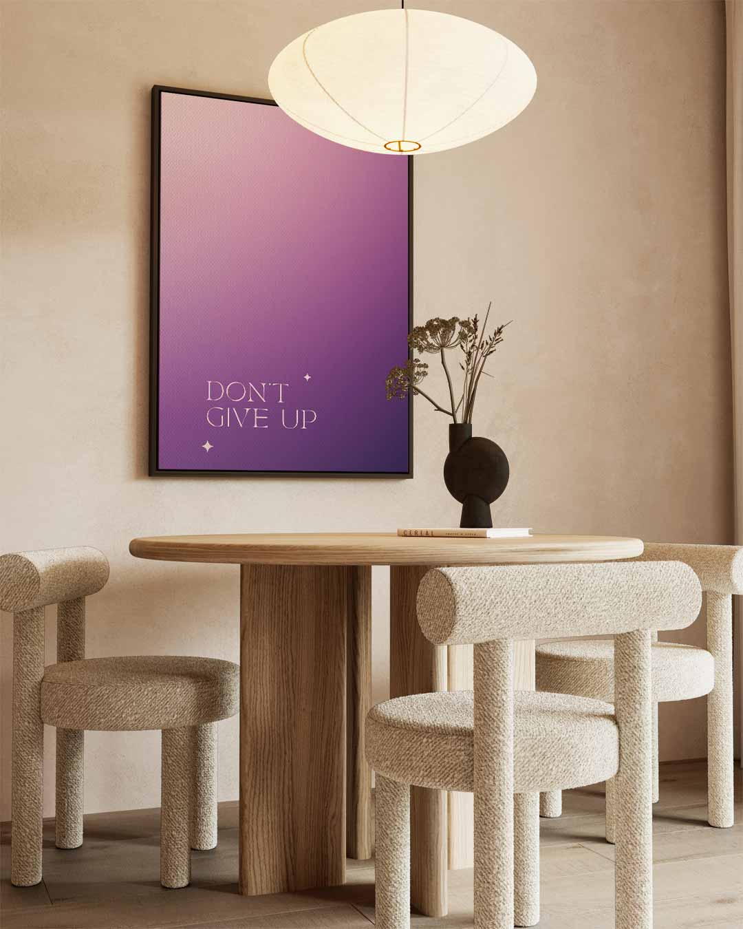 Inspirerende Poster "Don't Give Up Kunstwerk-canvas-dibond-plexiglas-wanddecoratie-WallArtistic