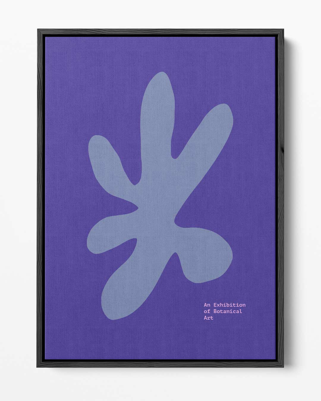 Blauwe Botanische Vormen Kunstwerk-canvas-dibond-plexiglas-wanddecoratie-WallArtistic