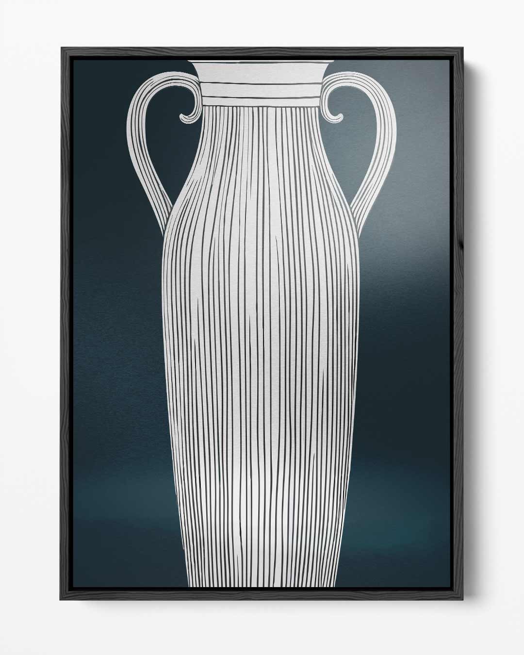 Elegante Gestreepte Vaas Kunstwerk-canvas-dibond-plexiglas-wanddecoratie-WallArtistic