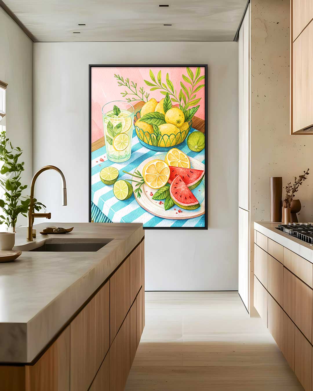 Zomers Citrusfeestje Kunstwerk-canvas-dibond-plexiglas-wanddecoratie-WallArtistic