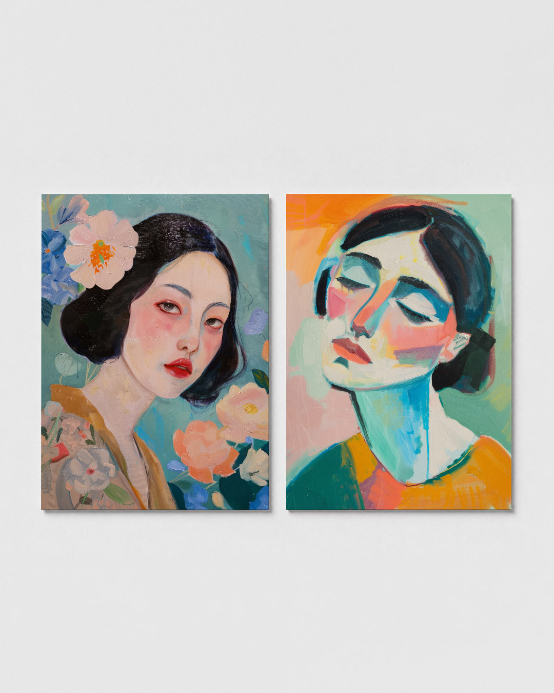 Bloemenportret harmonie Posterset