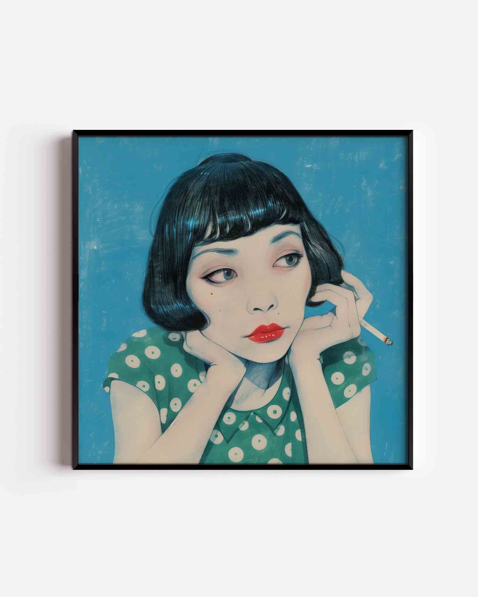 Vrouw met sigaret Poster
