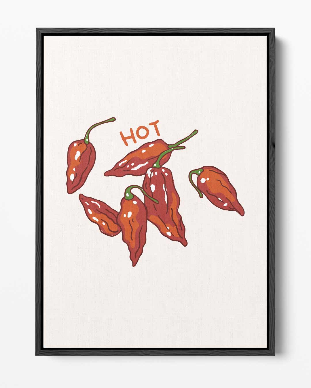 Pittige Paprika Illustratie Kunstwerk-canvas-dibond-plexiglas-wanddecoratie-WallArtistic