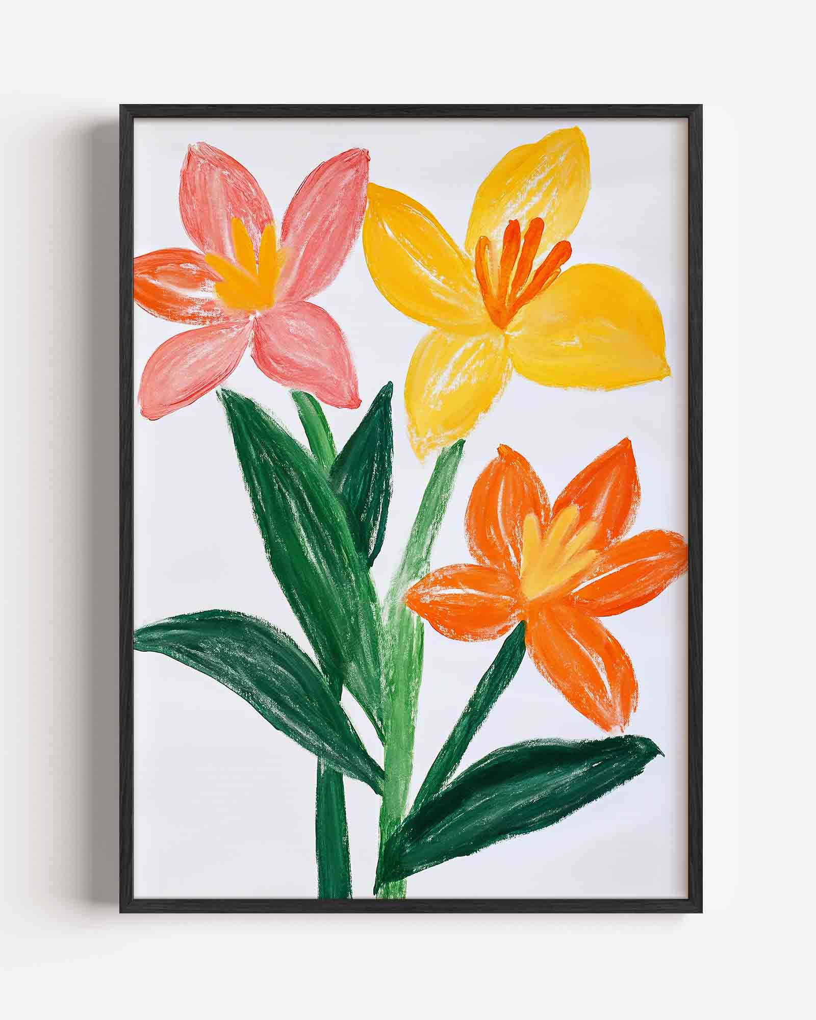 Bloemen in felle kleuren Poster
