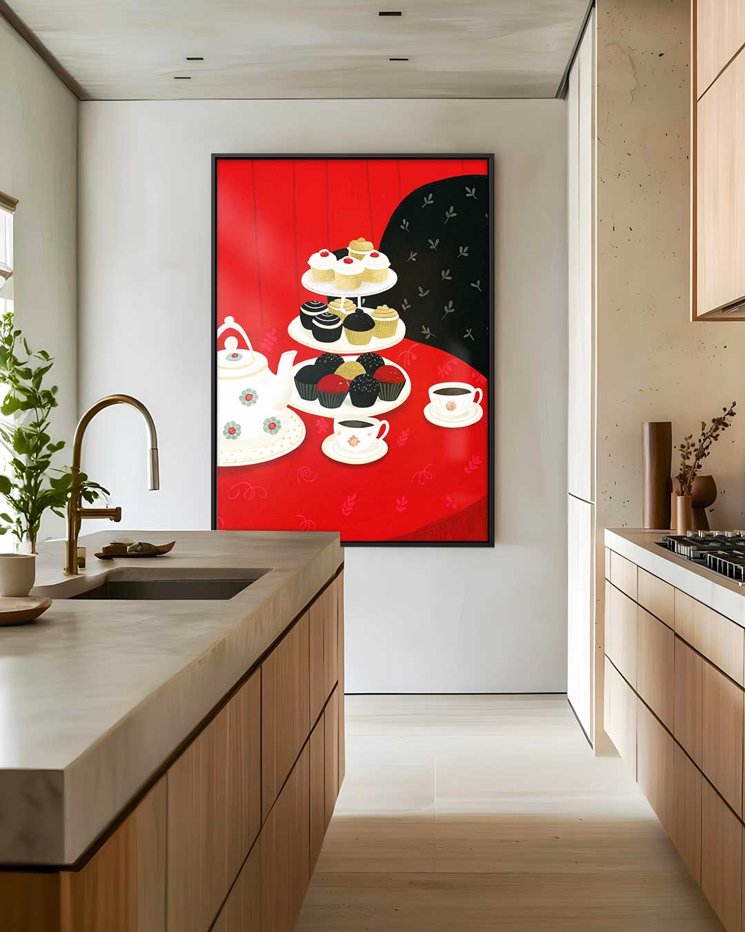 Thee Tijd Tafereel Kunstwerk-canvas-dibond-plexiglas-wanddecoratie-WallArtistic