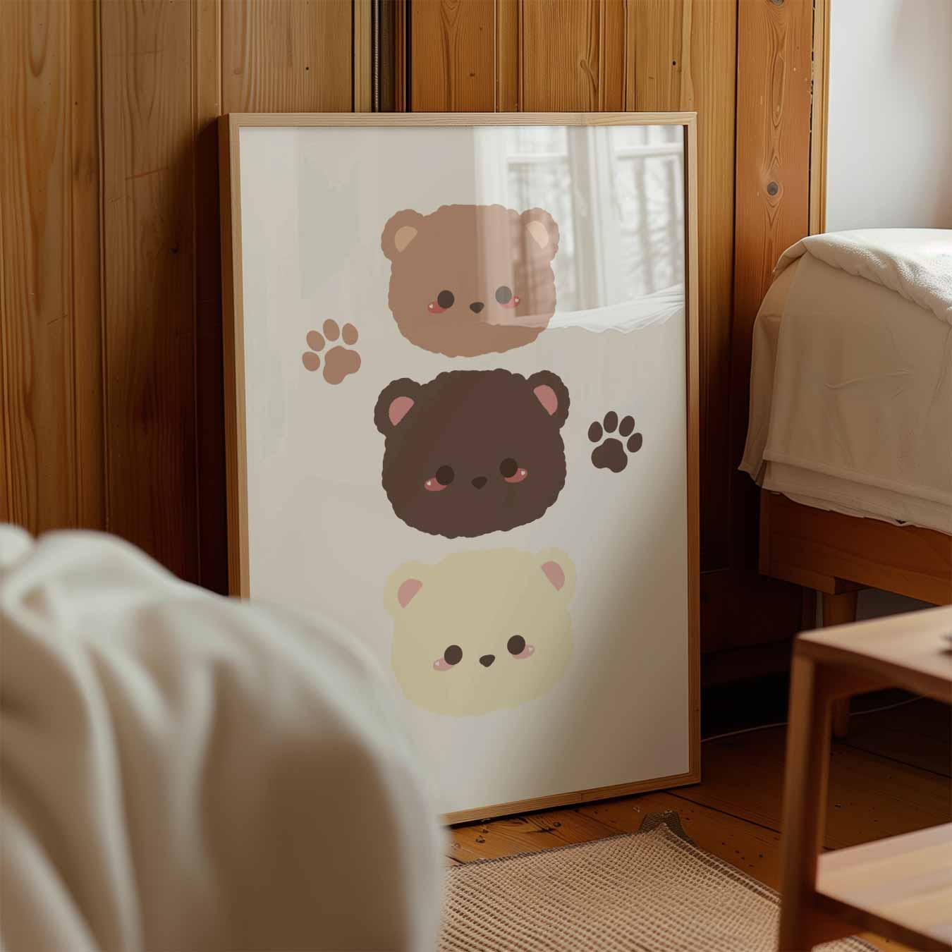 Schattige Beertjes Wandposter