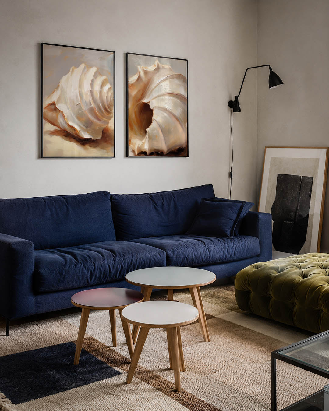 Zachte schelptextuur Posterset