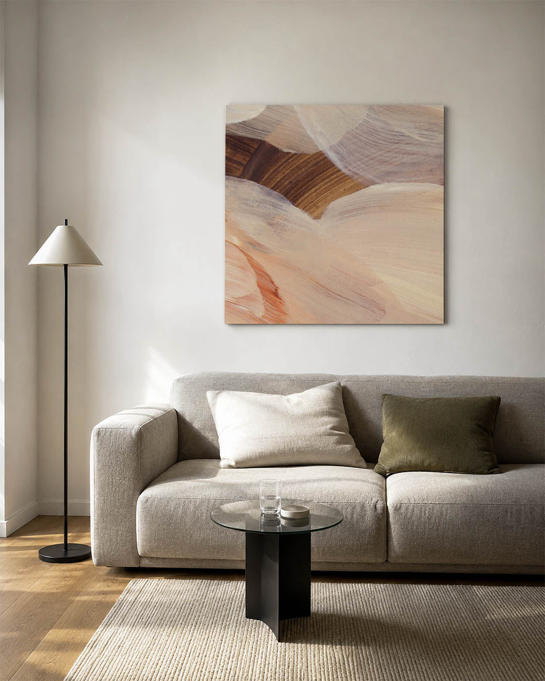 Organische borstelstreken Kunstwerk