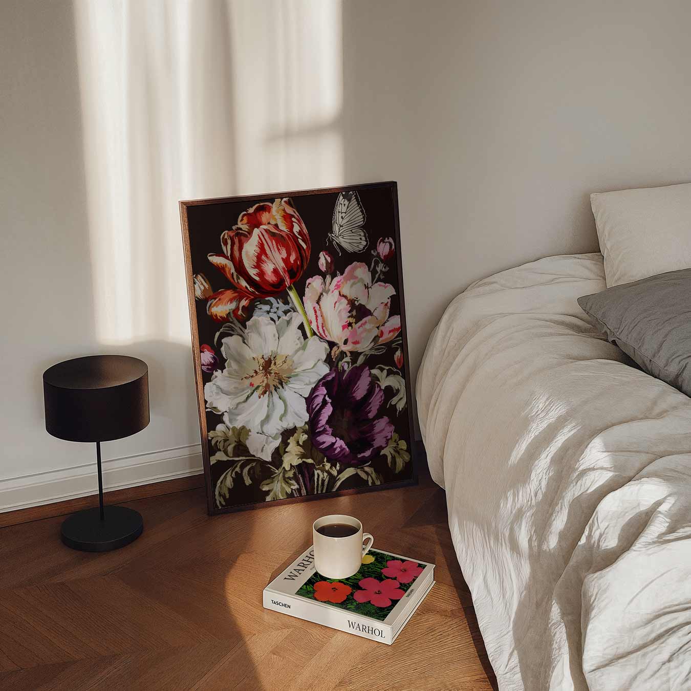 Bloemenpracht in Retro Stijl Poster