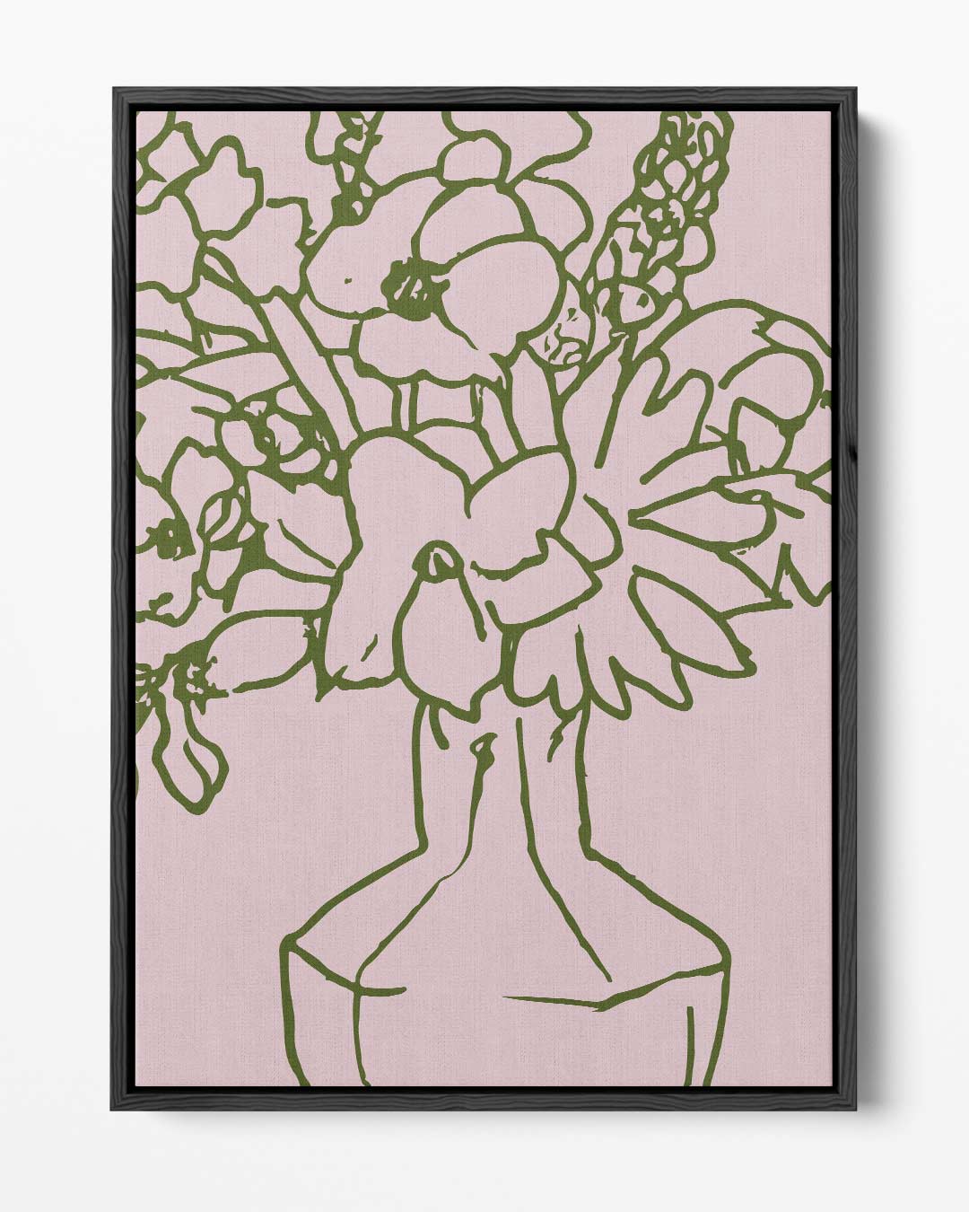 Bloemen in Lijn Kunstwerk-canvas-dibond-plexiglas-wanddecoratie-WallArtistic