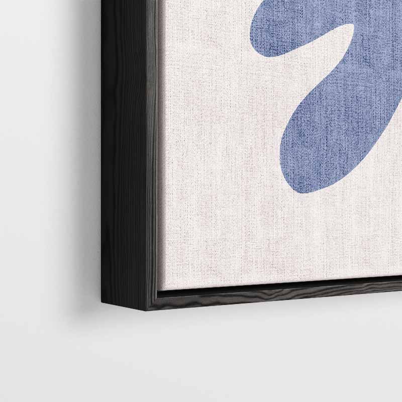 Blauwe Organische Vorm Kunstwerk-canvas-dibond-plexiglas-wanddecoratie-WallArtistic