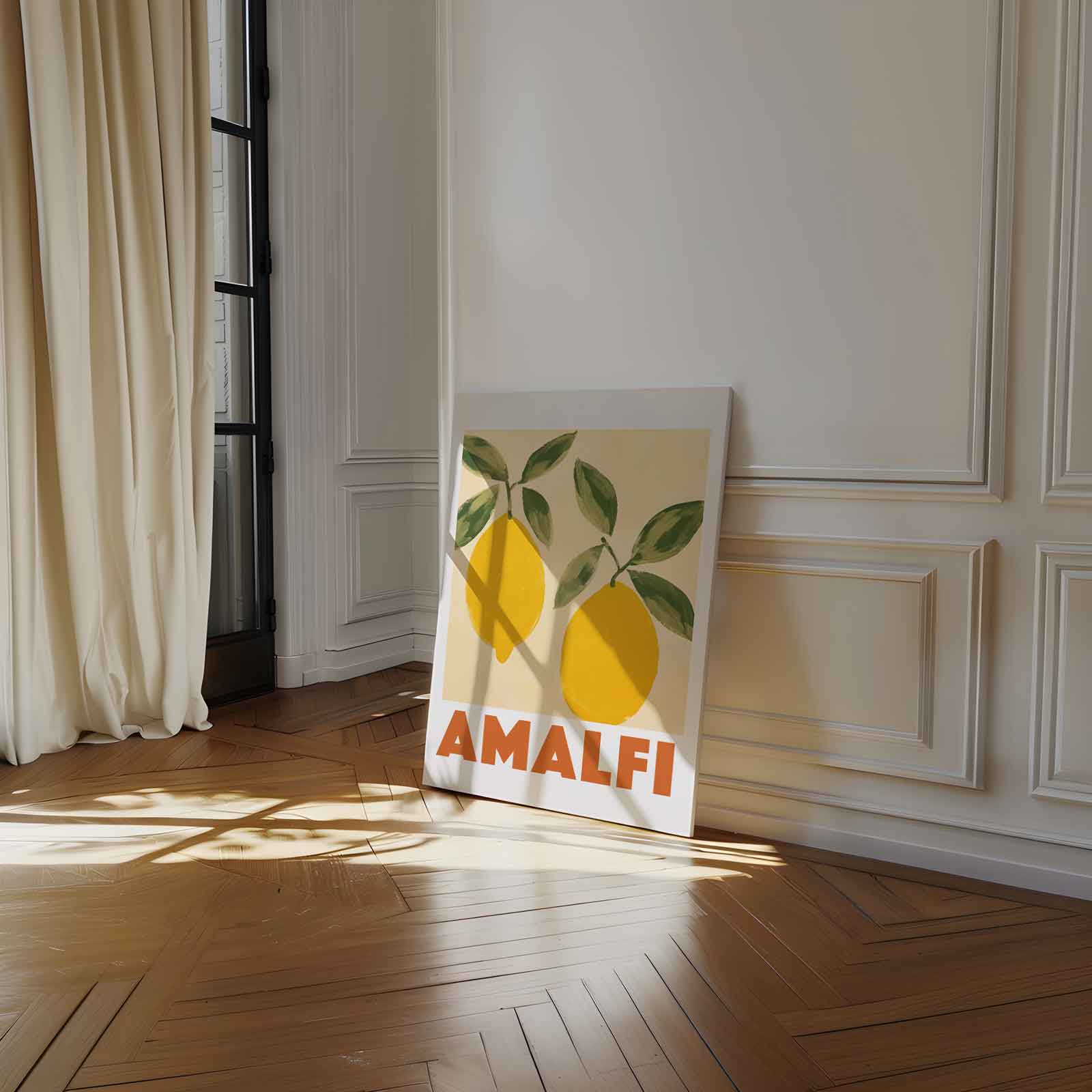 Zonnige Amalfi Citroenen Kunstwerk-canvas-dibond-plexiglas-wanddecoratie-WallArtistic