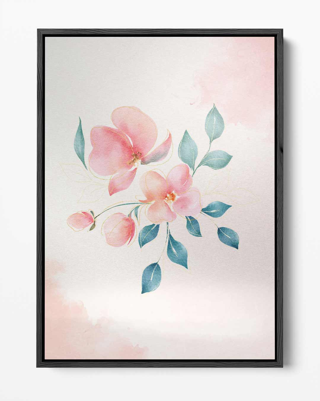 Bloemrijke Waterverf Verbeelding Kunstwerk-canvas-dibond-plexiglas-wanddecoratie-WallArtistic
