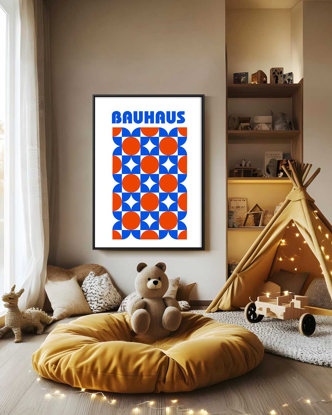 Bauhaus Geometrische Poster Kunstwerk-canvas-dibond-plexiglas-wanddecoratie-WallArtistic