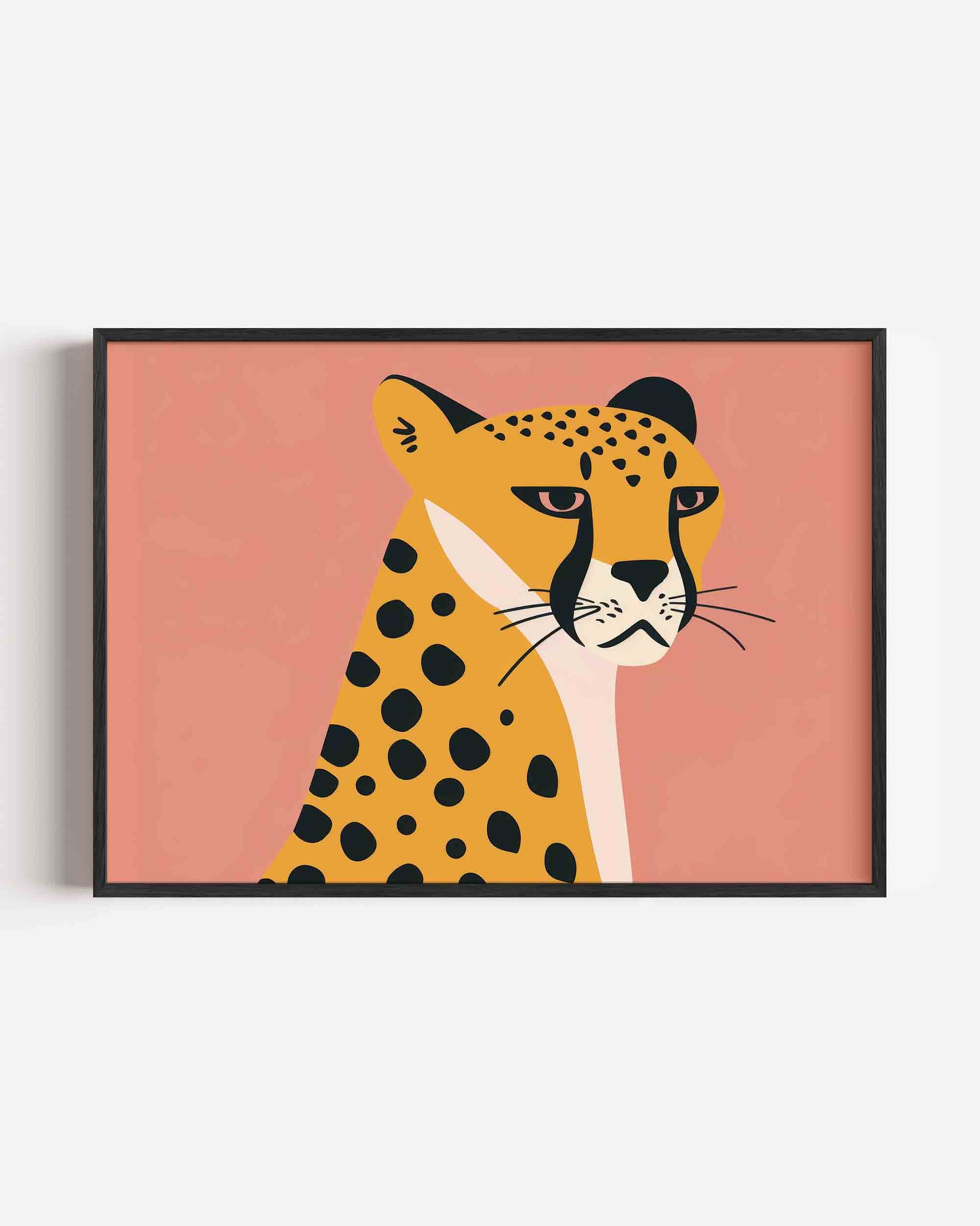 Luipaard op roze Poster