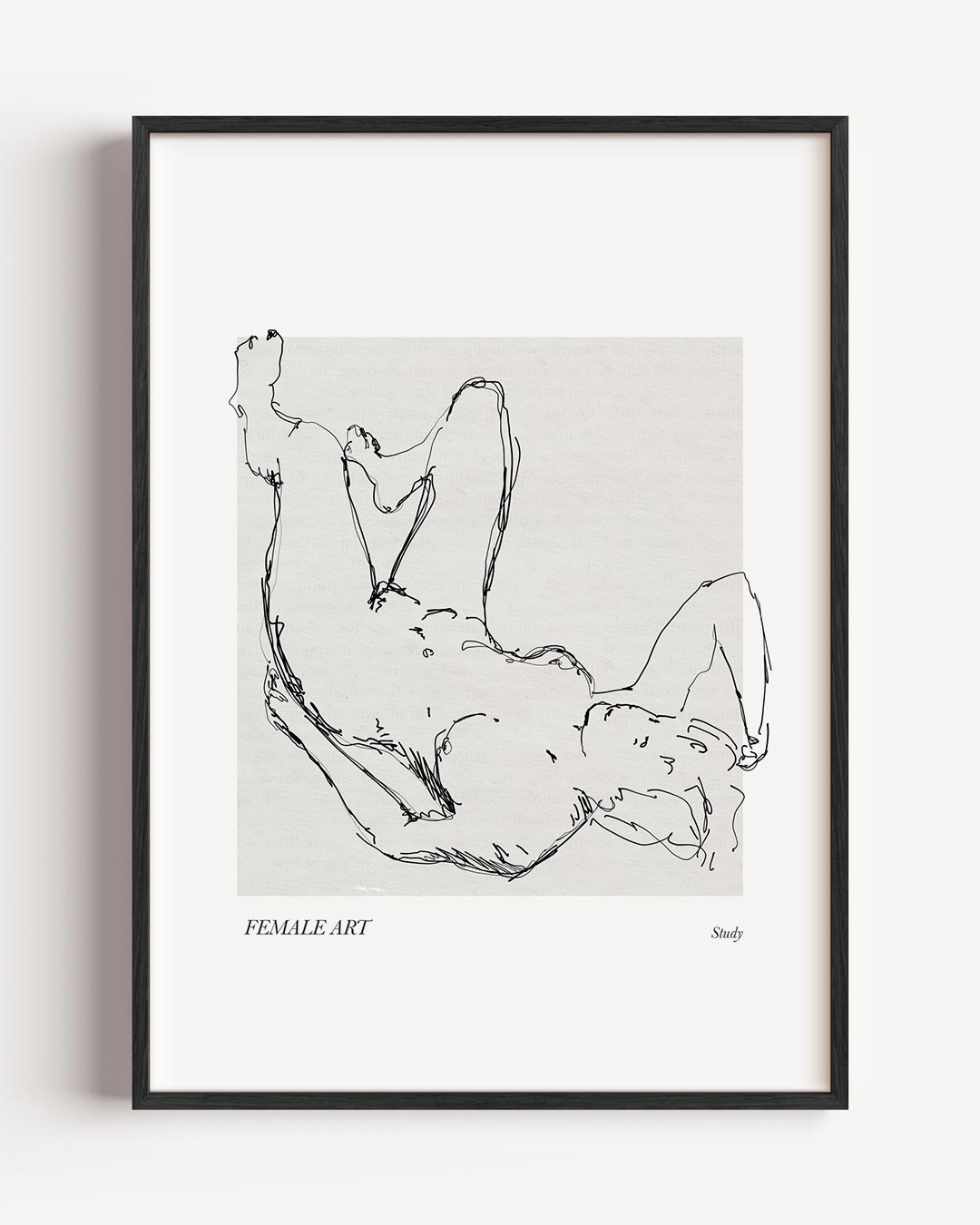 Elegante Lijnafbeelding Vrouw Poster-WallArtistic