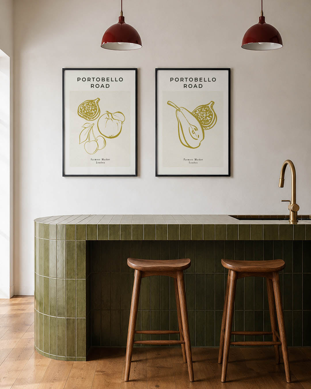 Fruitige lijnenspel Posterset