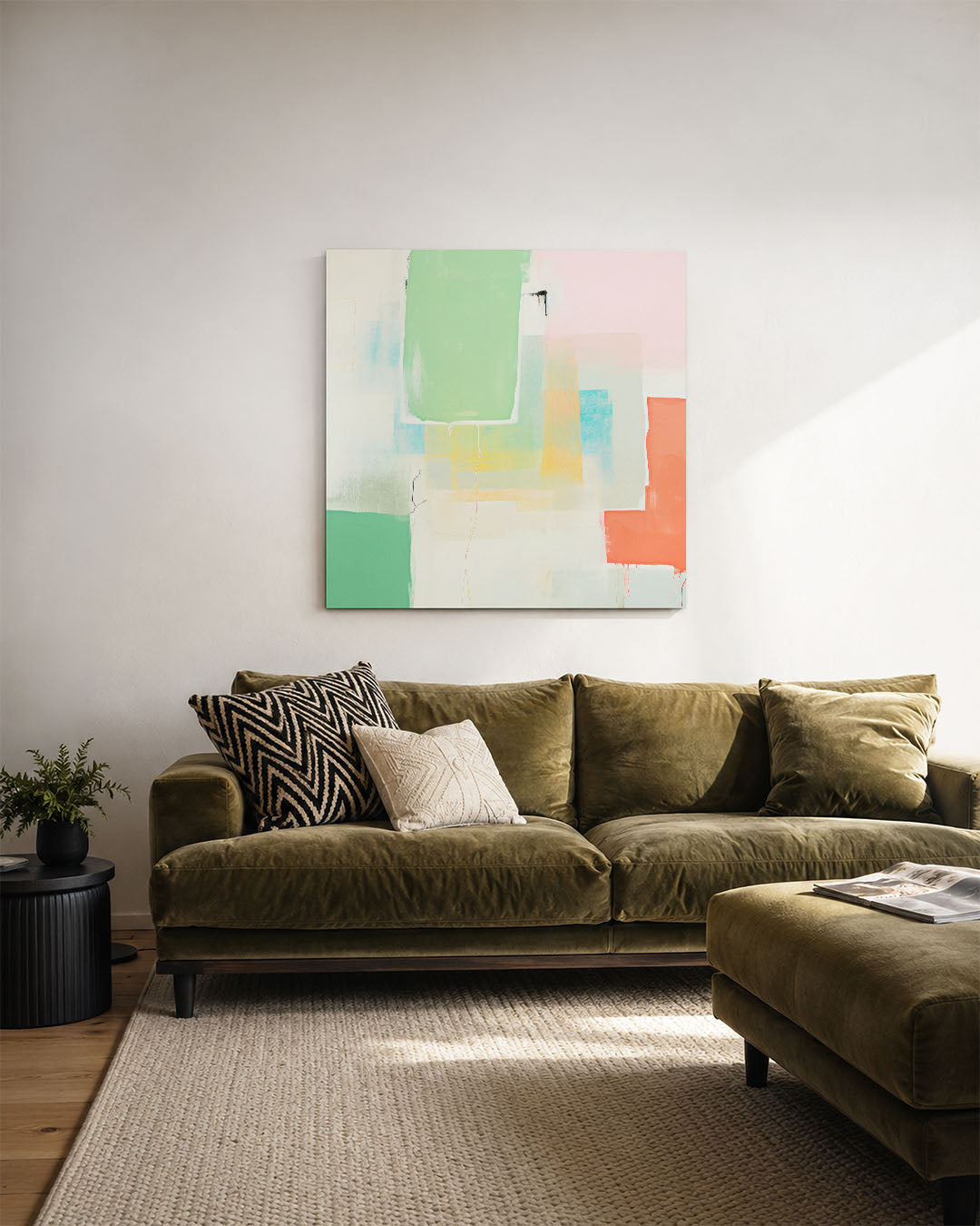 Kleurrijke vlakken Kunstwerk