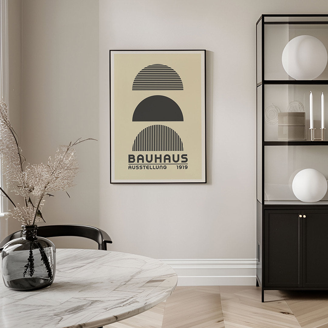Halfronde lijnen Poster