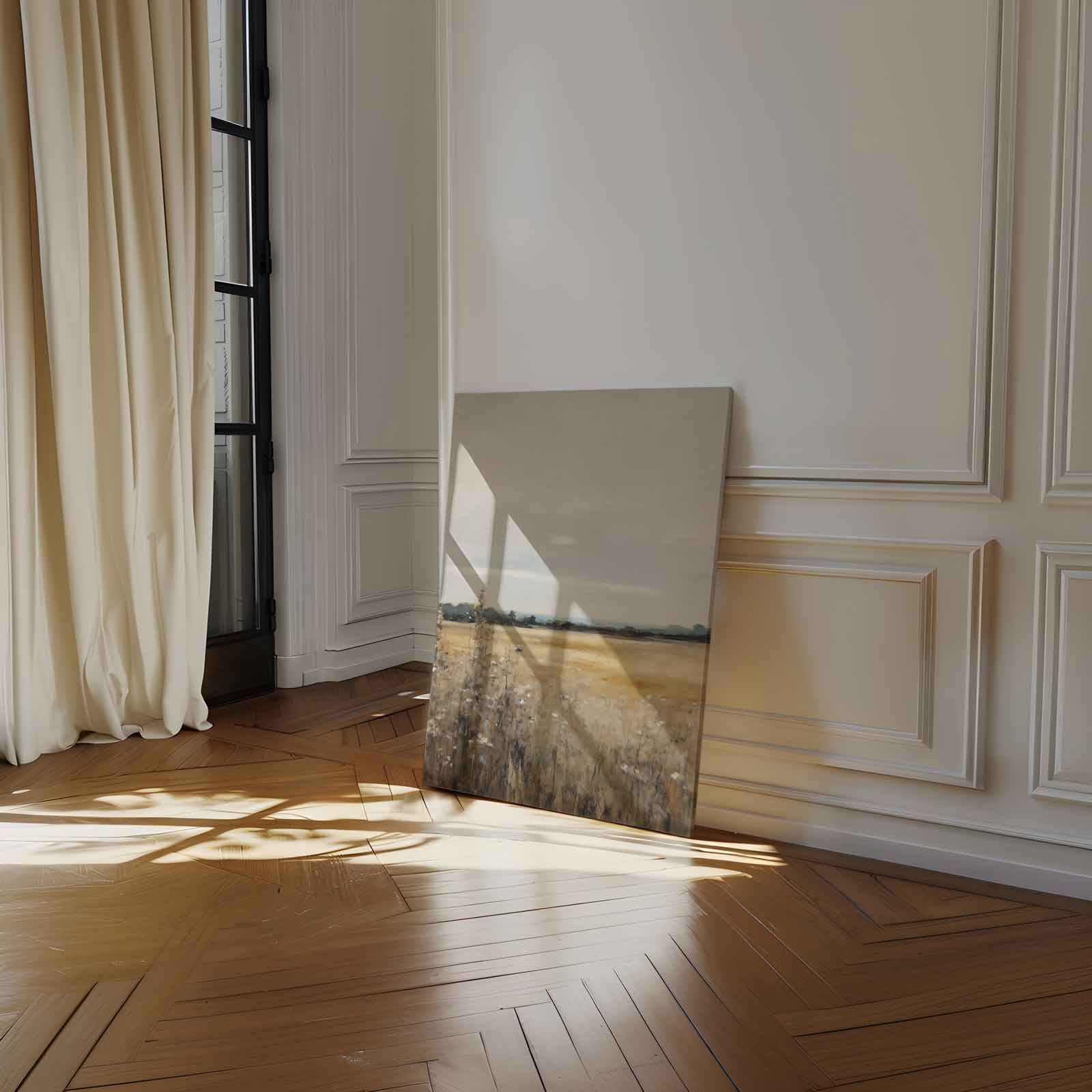 Rustieke Weide in de Herfst Kunstwerk-canvas-dibond-plexiglas-wanddecoratie-WallArtistic
