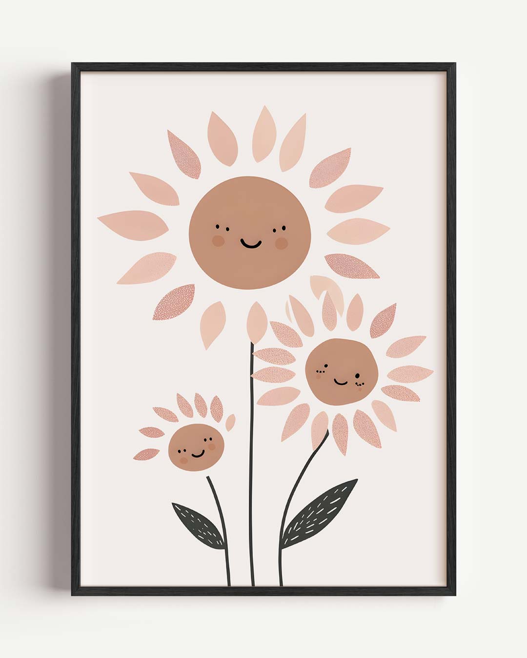 Vrolijke Bloemenfamilie Poster