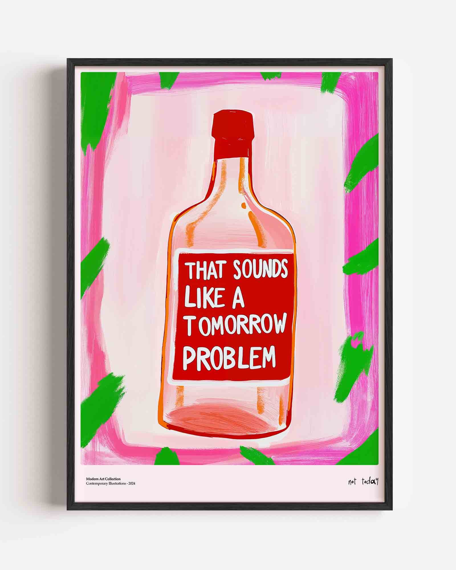 Fles met tekst Poster