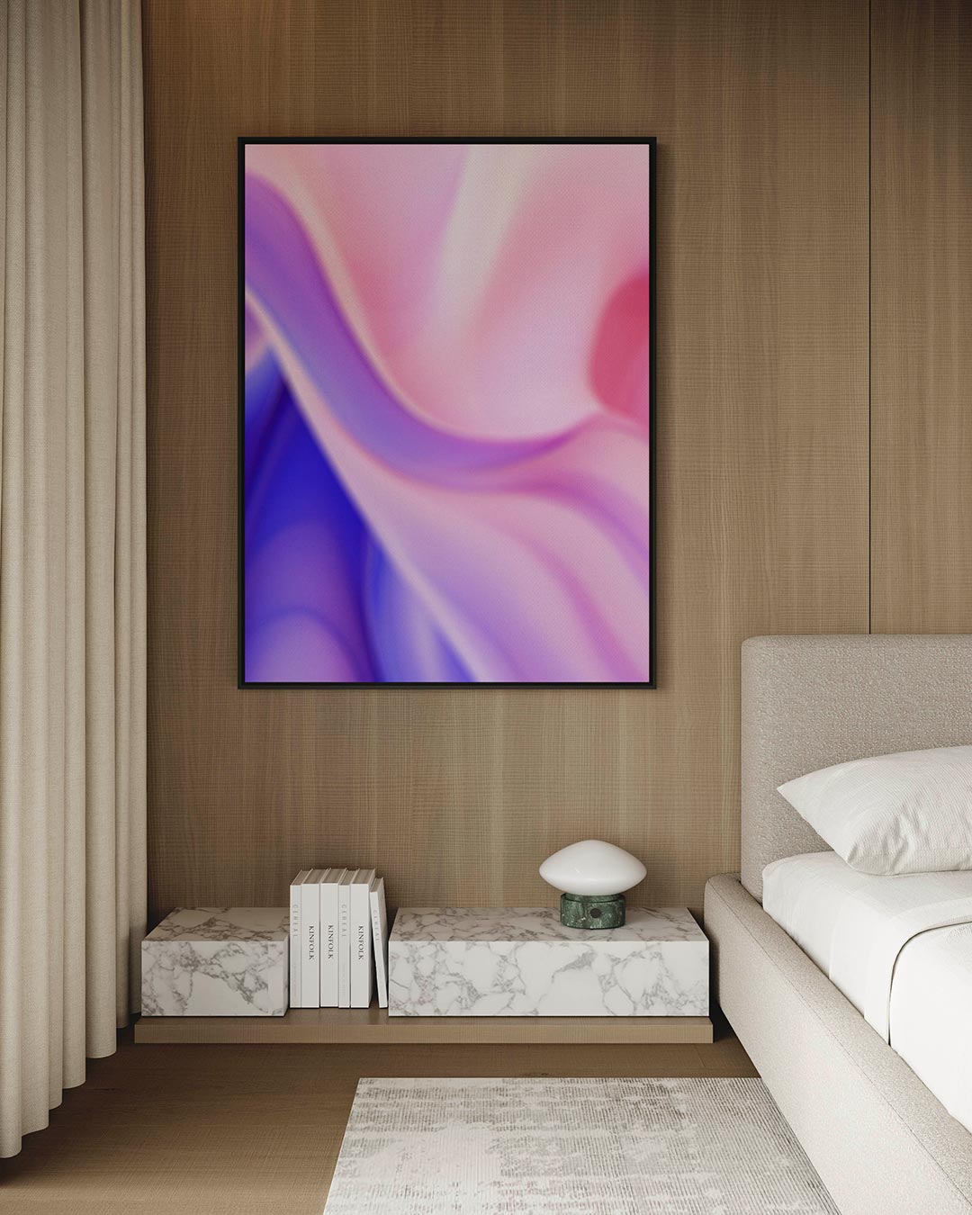 Vloeiende kleuren golf Kunstwerk